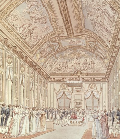 The Civil Ceremony of the Marriage of Napoleon Bonaparte and Marie-Louise in the Great Hall of the Chateau de Saint-Cloud, 1st April 1810 by C. and Fontaine, P. Percier